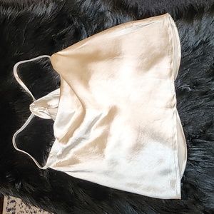 NEW Hold Onto Love Ivory Satin Cowl Neck Cami Tank Top